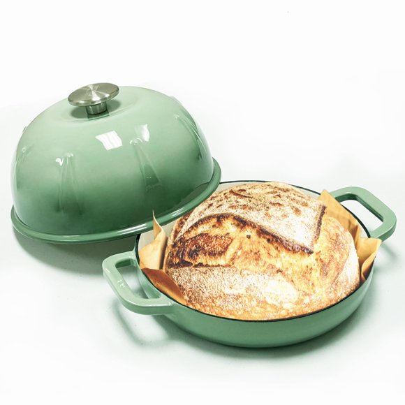Cazuela holandesa de hierro fundido esmaltado Cuisiland 5 L verde