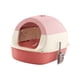 thumbnail image 1 of Caja De Arena Para Gatos Con Capucha Y Tapa, Caja De Arena, Inodoro Para Gatos Completamente Cerrado, Extra Grande, Rosa, 1 of 5