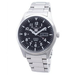 Reloj Seiko De Acero Inoxidable Con Esfera Negra 5 Para Hombre Snzg13J1