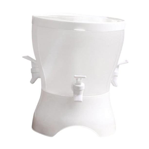 Calcera fría con jarra de grifo Jarra dividida recipiente de bebidas giratorias para fiesta al aire libre uso diario de uso doméstico nevera boda boda