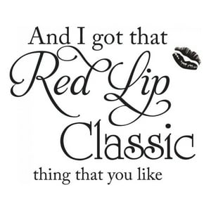 Rienda Libre Graphics - Decomural Red Lip Classic Taylor Swift Ws-40915