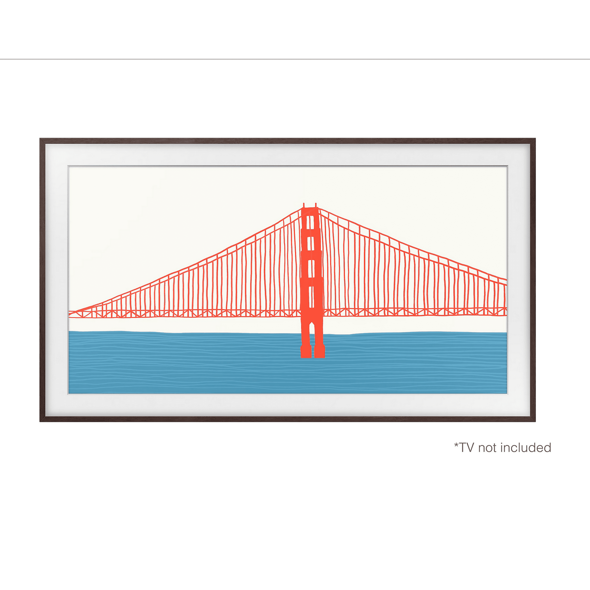 Marco Magnético Tv Samsung The Frame 55" Madera Oscura