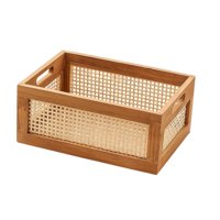 Bothyi - Cesta De Almacenamiento De Madera, Organización Decorativa Para El Hogar, Para Armario, Varios, Hogar, 35 Cm X 24 Cm X 15 Cm