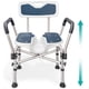 thumbnail image 1 of Silla de ducha PELEGON, asiento en forma de U, resistente, 204 kg, azul, 1 of 9