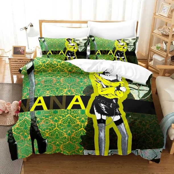 Anime NANA Black Stones Bedding Set Duvet Cover Bed Set Quilt Cover Pillowcase Comforter Boys Adult Bedding Set Bed Sheets