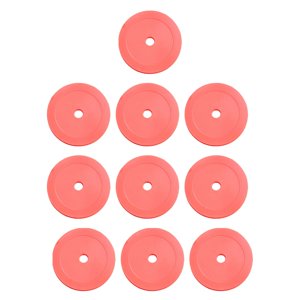 Ioensy - 10 Uds. Marcadores De Puntos De Entrenamiento Antideslizantes De Conos Planos Para Boxeo, Béisbol, Fútbol, Rojo