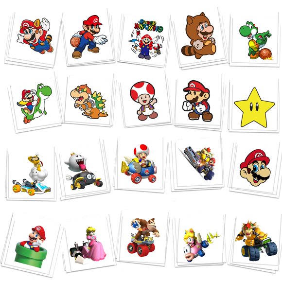 Tatuajes temporales YINGXIANG 60 piezas con dibujos animados para niños