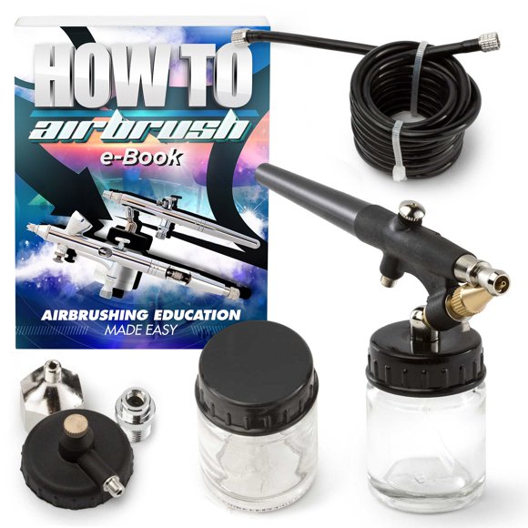 Set de Aerógrafo PointZero 22 cc .8 mm con Alimentación por Sifón