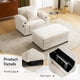 thumbnail image 3 of Ergonomic Oversized Chair with Ottoman - Firm Support Chenille Sofa, Accent Chair with Cupholders & USB Charging, Lumbar Support for Back Pain Relief, Living Room & Office, 3 of 3