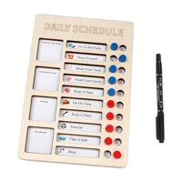 Bothyi - Tablero De Notas Con Horario Diario, Tabla De Rutina Portátil Colgante O De Pie, 15X22Cm