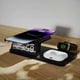 thumbnail image 5 of Estación de carga inalámbrica 3 en 1 con reloj digital - Cargador magnético rápido de 15 W para teléfono, auriculares y reloj inteligente-Negro, 5 of 7