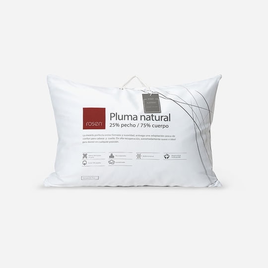 Almohada Rosen Pluma Natural 25% S/fuelle 50x70 Cm Americana