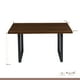 thumbnail image 2 of Mesa de Comedor Estilo Industrial 140x90 - Madera Oscura Walnut, 2 of 4