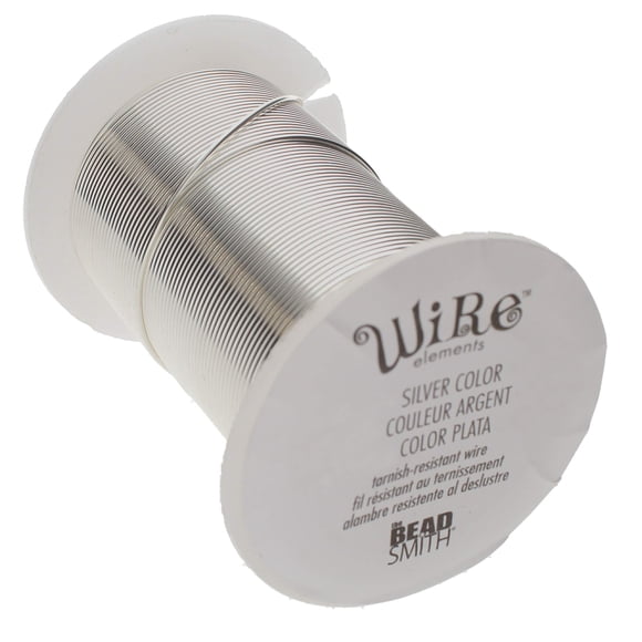 Wire The BeadSmith, calibre 22, plata, 27 m, resistente al deslustre