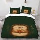 thumbnail image 1 of 3pcss Cartoon Hedgehog Holding Flower Printed Duvet Cover Set Themed Bedding 3pcss Set Duvet Cover Pillowcase Set, 1 of 1