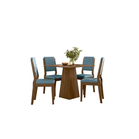 Comedor Carol 4 Sillas Celeste