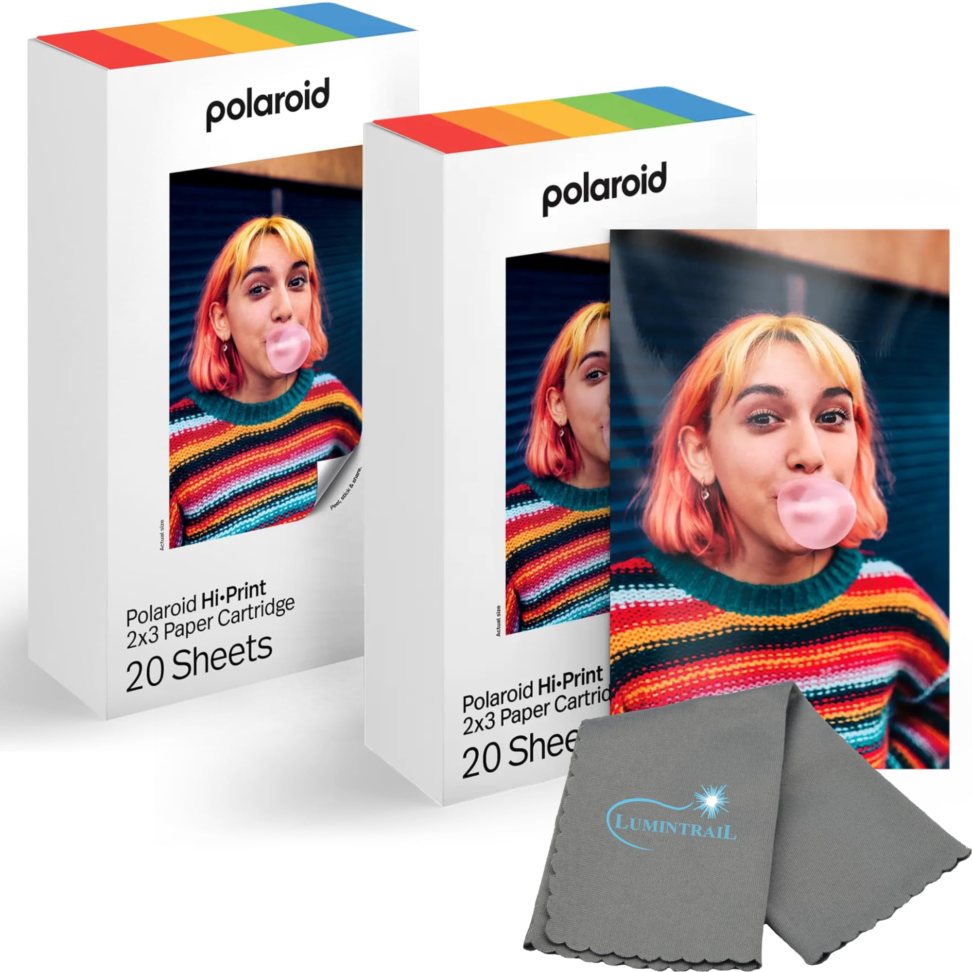 Cartucho De Papel Fotográfico Polaroid Hi Print 2x3 40 Fotos, Paquete De 2