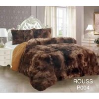 Aladdins Shop - Cobertor De Invierno Peludo Con Chiporro 2 Plazas Cafe Jaspeado