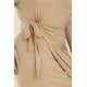 thumbnail image 4 of Vestido Mini de Talla Grande con Mangas Cortas, Lazo Lateral y Parte Delantera Cruzada de Color Liso, 4 of 5