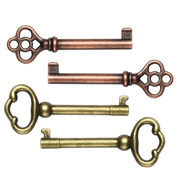 Llaves decorativas antiguas Mzcvriru KY-2AB y KY-3AB (juego de 4)
