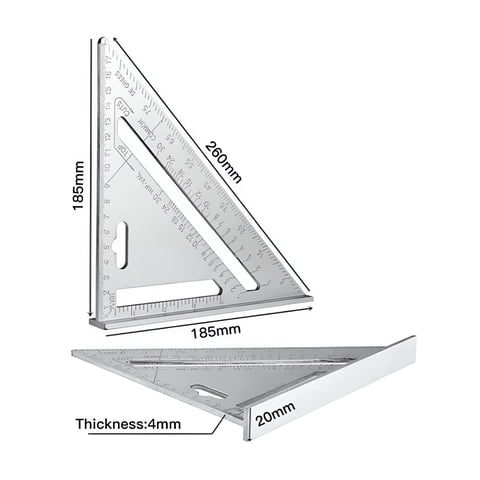 Disparo - Escuadra De Medición Rápida De Aluminio Para Carpintería
