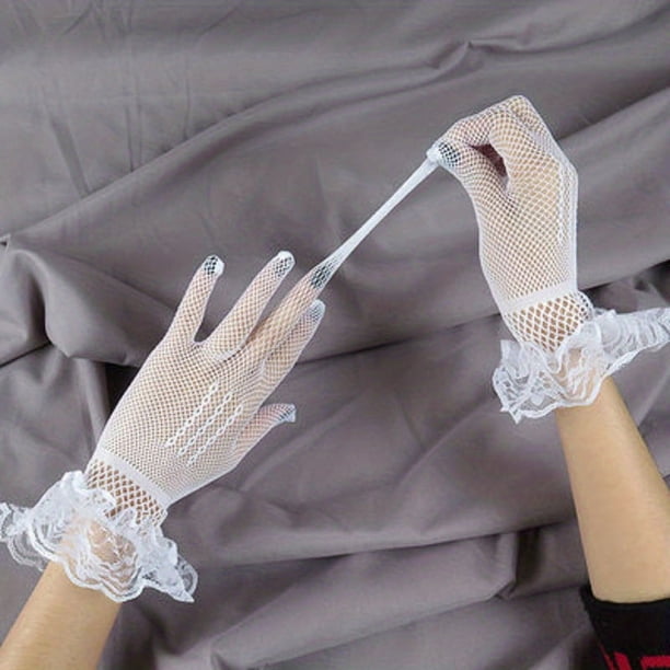 Floral Lace Gloves for Women - Perfect for Weddings, Tea Parties, and Dinner Costume Accessories