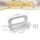 thumbnail image 2 of Uxcell Tirador de Anillo Empotrado de Bajo Perfil para Cajones Tirador de Aleación de Zinc para Muebles Armarios Cómodas Cepillado, 2 of 7