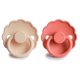 thumbnail image 2 of Chupete FRIGG Daisy de Silicona Pack 2 – Rosa Crema y Amapola, 2 of 8
