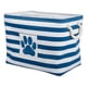 thumbnail image 1 of Parche con forma de pata a rayas para mascotas, color azul marino, tamaño grande, 1 of 7