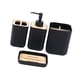 thumbnail image 5 of Accesorios de baño, organizador de baño, decoración de baño, regalo práctico, almacenamiento de artículos de tocador esenciales para tocador de Hotel, 010 negro, 5 of 5