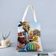 thumbnail image 2 of Hop Bolso de tela con estampado de lienzo para mujer, bolsa de compras reutilizable y estética, con cremallera interior, regalo para mujer,38*45cm., 2 of 6