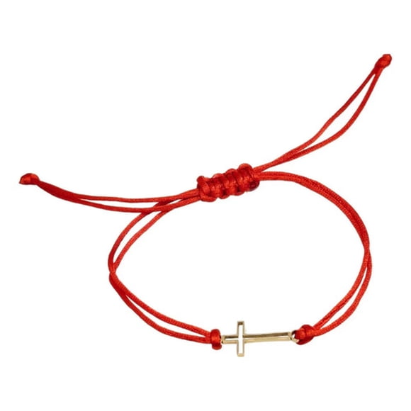 Pulsera Hilo Rojo, Cruz Acero Inox, Protección, Buena Suerte Rojo 8 Cm 21 Cm
