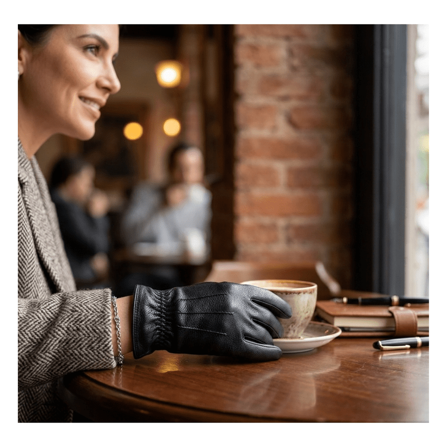 Genérico - Guantes De Cuero Sintético Premium Para Invierno - Térmicos Y Elegantes
