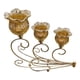thumbnail image 1 of Portavela Triple Estilo Flor Adorno Hogar Decorativo Jhn, 1 of 3