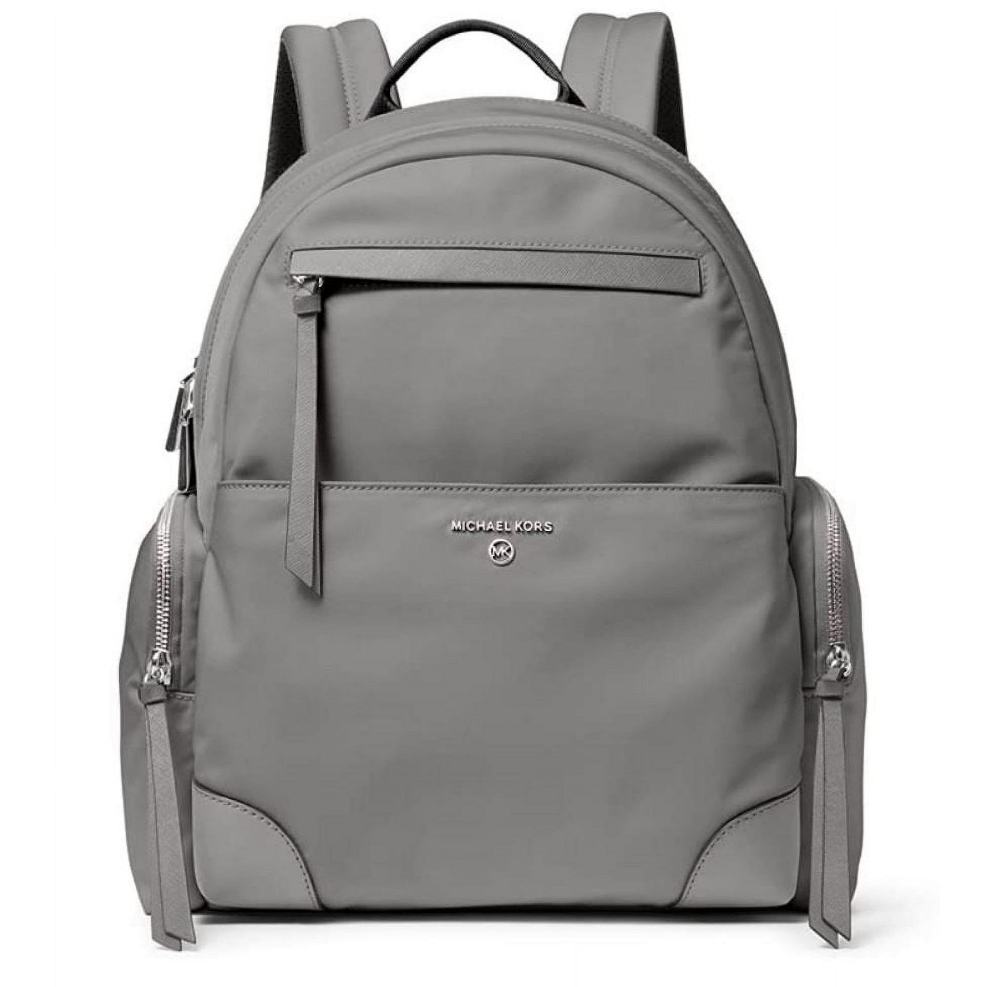 Mochila Michael Kors De Nailon Y Cuero, Gris