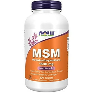 Suplemento Now Msm (Metilsulfonilmetano), 1500 Mg, 200 Tabletas