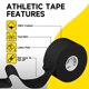 thumbnail image 2 of Cinta deportiva negra Athletic Tape CKeep de 3,8 cm x 13,7 m, paquete de 4, 2 of 6
