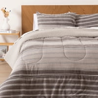 Mashini - Plumon Corduroy Coral Sh. Est. 1.5 P Lineas Gris