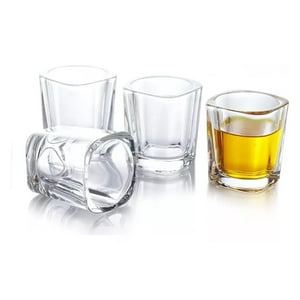 Set 6 Vasos Shot Tequila De Vidrio Grueso Cuadrados 75Ml - Chic Haus