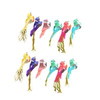 Magideal - 12 Uds. De Pájaros Artificiales, Pájaros Artificiales De Espuma De Simulación, Adornos De Pájaros De Colores Mezclados Para Decoración Navideña, Fiest