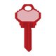 thumbnail image 2 of Candado Hillman Write-On-It House con llave en blanco, color rojo, 2 of 2
