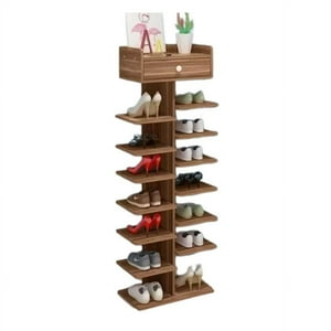 Click Ventas - Zapatero Organizador Estante Zapatos 14 Pcs Hall Armario Madera Oscura