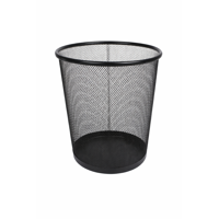 Baima - Papelero Metálico Malla Negra 10 Litros