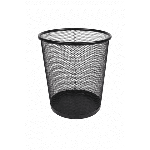 Baima - Papelero Metálico Malla Negra 10 Litros
