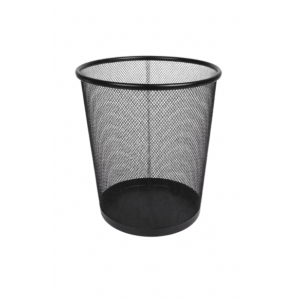 Papelero Metálico Malla Negra 10 Litros