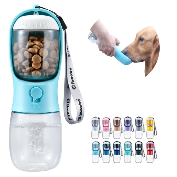 Botella De Agua Para Perros Con Recipiente De Comida 300 Ml 560 Ml