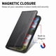 thumbnail image 4 of Funda tipo cartera para Samsung Galaxy A52 5G de piel con cierre magnético, ranuras para tarjetas y correa para la muñeca Negro, 4 of 6