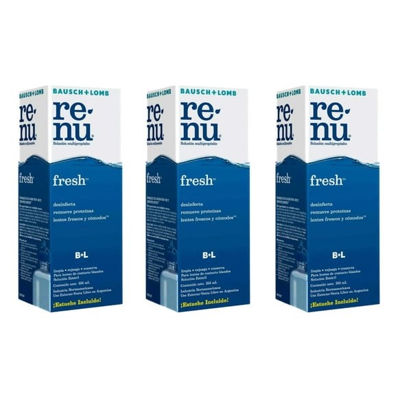 SOLUCION RENU FRESH PARA LENTES DE CONTACTOS 355ML x3