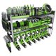 thumbnail image 1 of Organizador de herramientas eléctricas Tccxfot, 3 capas, 8 taladros, soporte de pared, 1 of 6