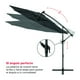 thumbnail image 3 of Quitasol Terraza 360° 3x3 mt Panel Solar Luz Led grafito Vincenzi, 3 of 11